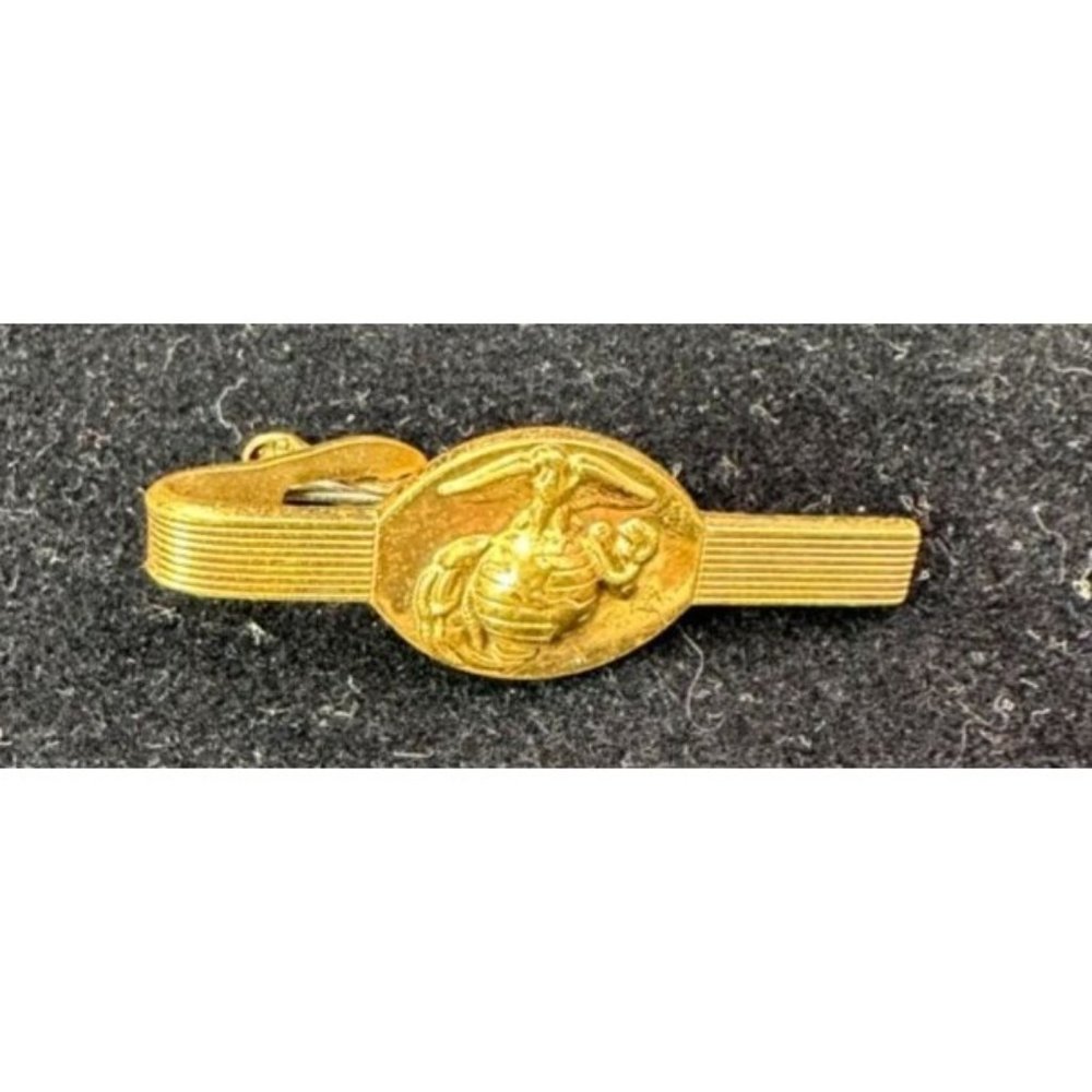 Vintage  Dante Gold Tone US Marie Corps Tie Clasp READ